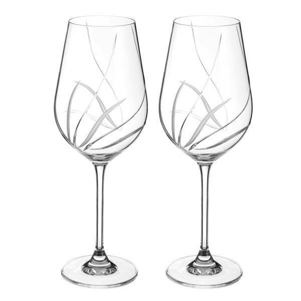 Diamante Meadow Collection Red Wine Glasses - Set of 2