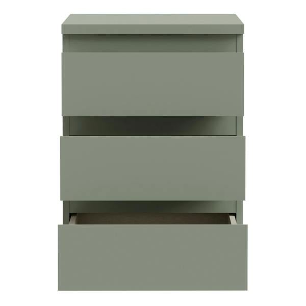 Furniture To Go Edmore 3 Drawer Bedside Chest in Sage Green