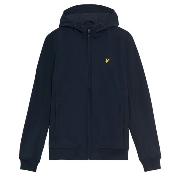 Lyle & Scott Branded Dark Navy Blue Fleece Back Softshell Jacket S