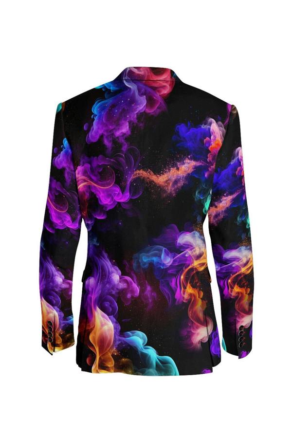 SMOKE AND COLOUR SYMPHONY PRINT JACKET – Premium Men's Patterned Shirt by Claudio Lugli | Bold Design, Tailored Fit, Best Printed Shirts
