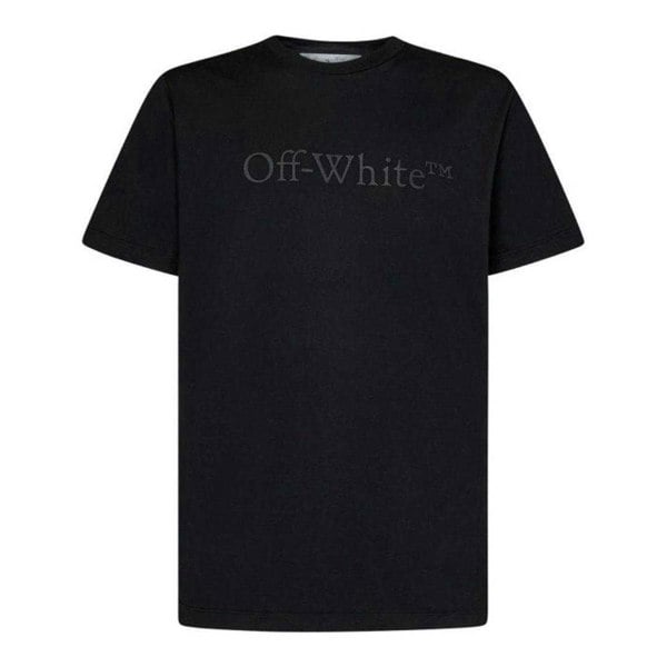 Off-White Off White Mens Bookish Laund Slim T-Shirt - Black