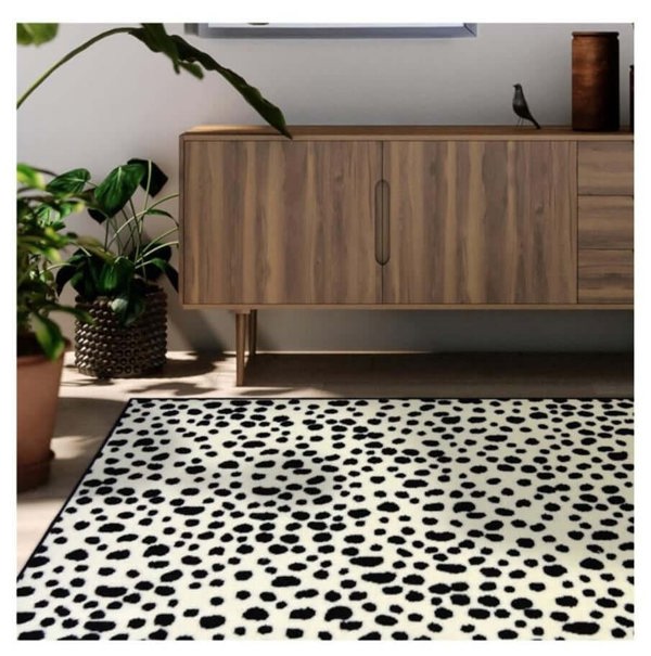 Dalmation Design Area Rug in Black and White – The Rugs