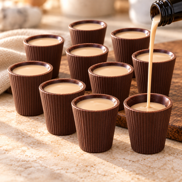 Chocoshot 10 Chocolate Shot Glasses L'chaim Gift Set
