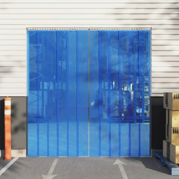 Berkfield Door Curtain Blue 200 mmx1.6 mm 25 m PVC