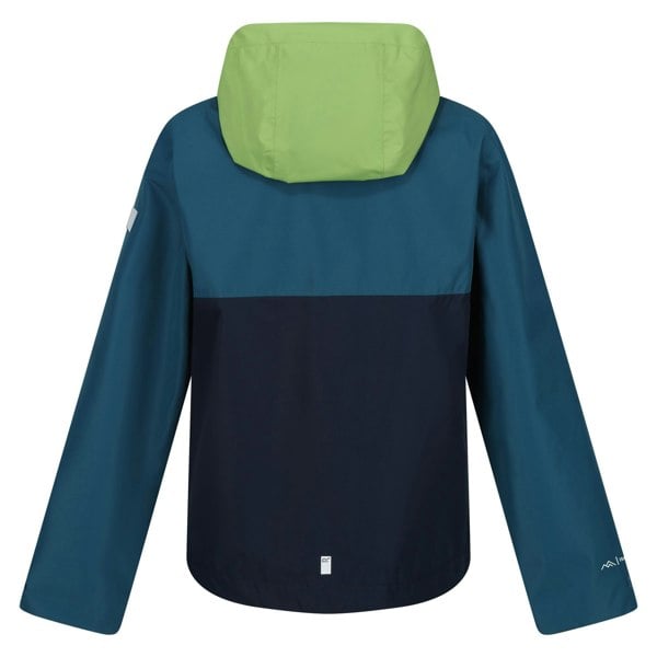 Regatta Boy's Hanleigh Waterproof Jacket - Piquant Green/Moroccan Blue/Navy