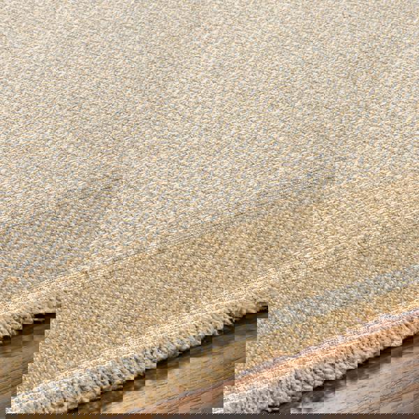 Livabliss Mirage-Cottage Tan Beige Fringe In- & Outdoor Jute-Look Rug