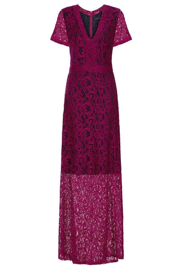HotSquash V Neck Lace Maxi Dress