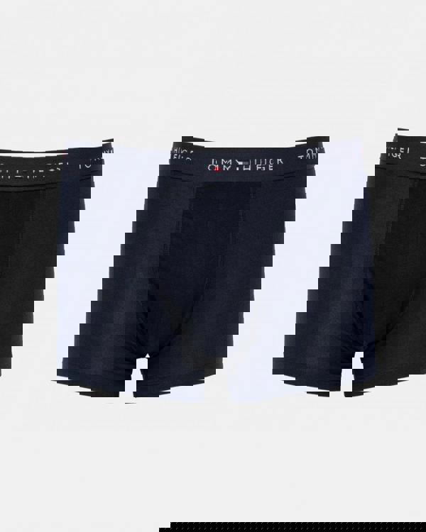 Tommy Hilfiger 3 Pack Mens Colour Waistband Trunks - Primary Red/White/Desert Sky - CHO - Designer Mens Underwear