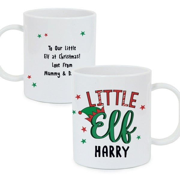 Personalised Memento Company Personalised Little Elf Plastic Mug