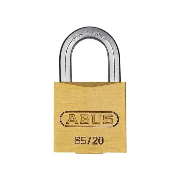 Abus Mechanical 65 Series Brass Padlock   - 20mm Carded - 