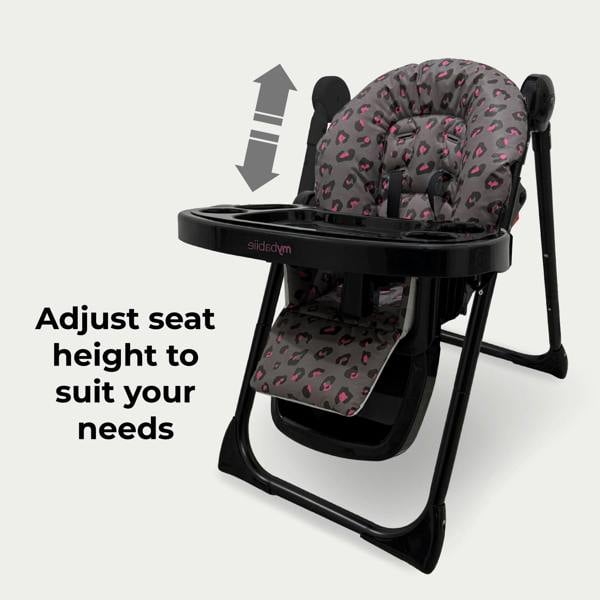My Babiie MBHC8 Premium Highchair - Hot Pink Leopard
