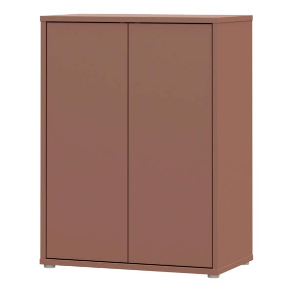 Furniture To Go Alice Springs Tall 2 Door Cupboard with Push-to-Open Doors in Terracotta