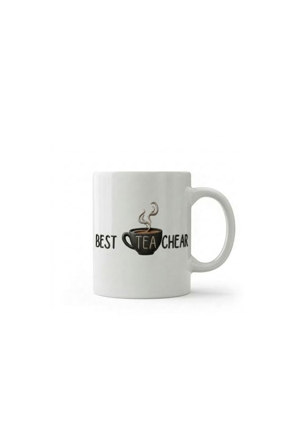 Dyzi Best Teacher Tea Lover Quote Ceramic Mug White