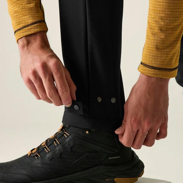 Regatta Mens Geo Softshell Hiking Trousers - Black - 