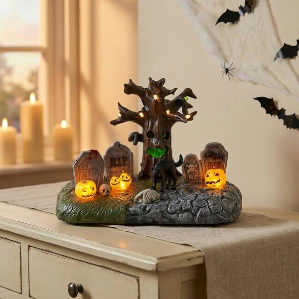 Garden Greatness Animated LED Halloween Graveyard Scene
