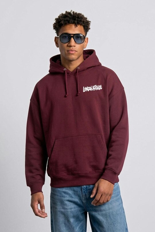 London Attitude Oversized Heavyweight City Graffiti Hoodie