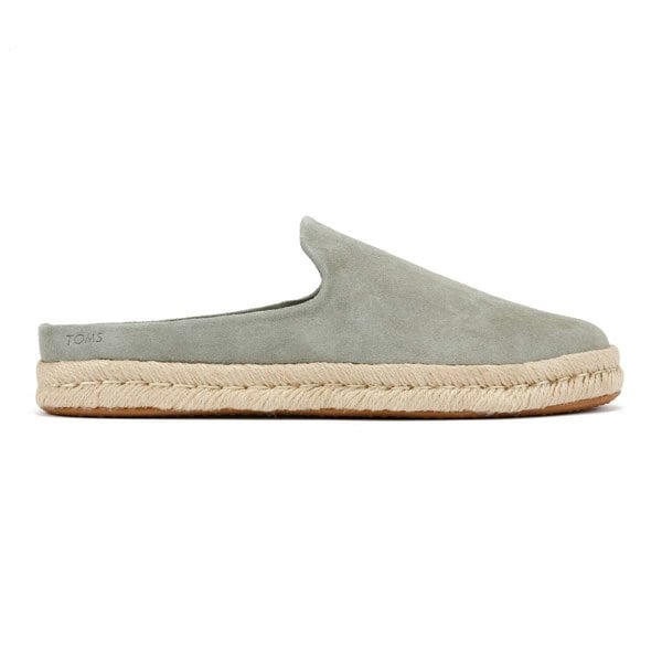 TOMS Santiago Suede Men's Vetiver Grey Mules