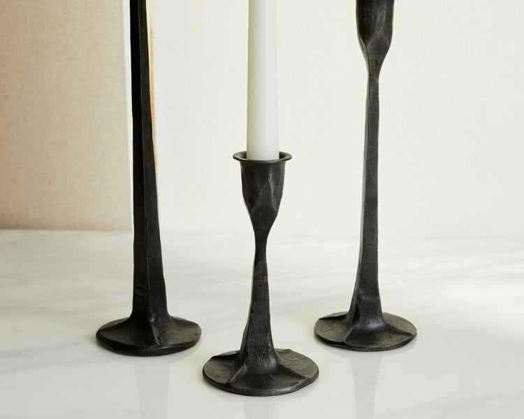 Rustic Black Iron Candle Holders Set What a Host Home