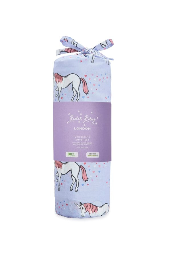 Rachel Riley Lilac Unicorn Duvet Cover Set