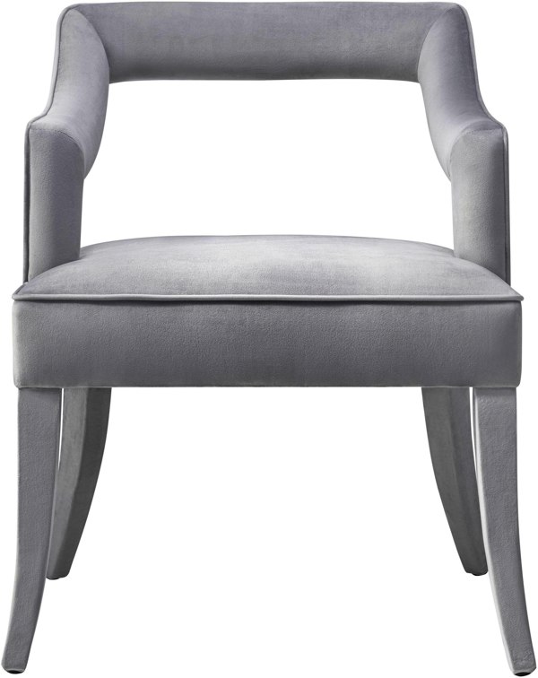 Furniture Edit Tiffany Grey Velvet Dining Chair