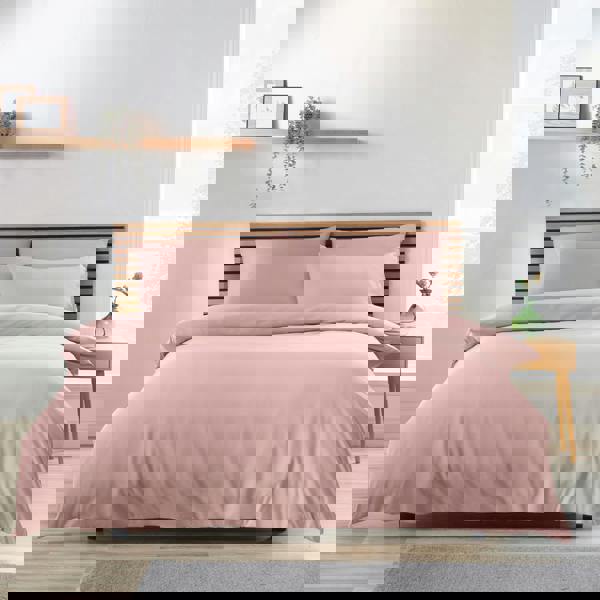 Catherine Lansfield So Soft Non-Iron Duvet Cover Set Blush Pink
