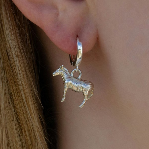 Sterling Silver Zebra Earrings - MYLEE London