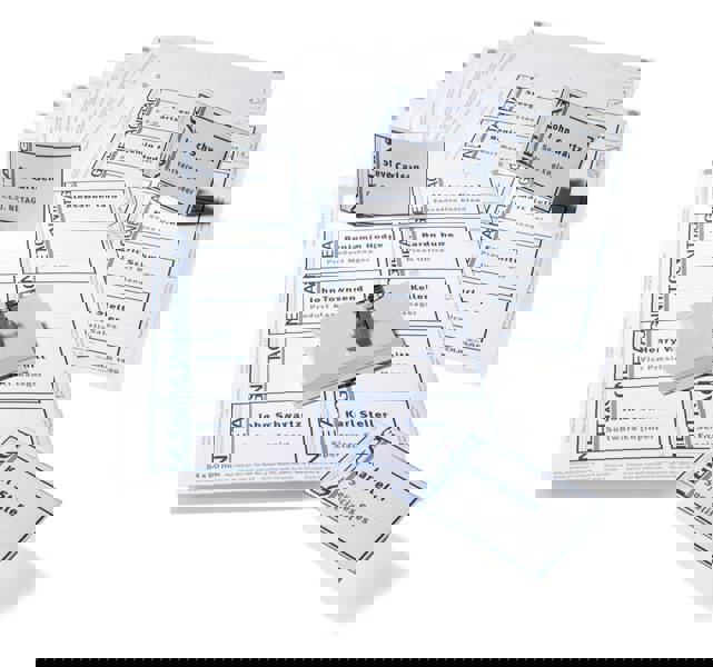 Durable COMBI CLIP Clip & Pin Name Badge ID Holder + Inserts | 20 Pack | 54x90mm