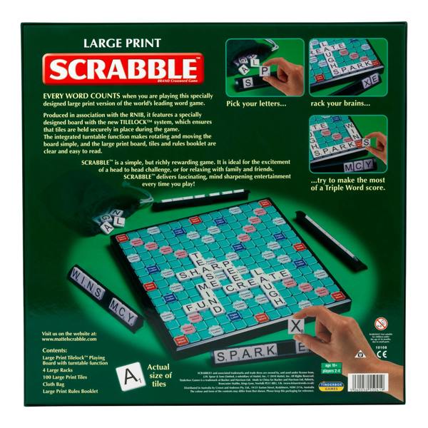 Scrabble Large Print Scrabble Word Game
