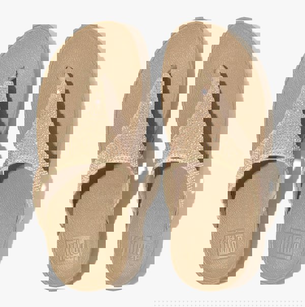FitFlop LULU CRYSTAL Womens Toe Post Latte Beige