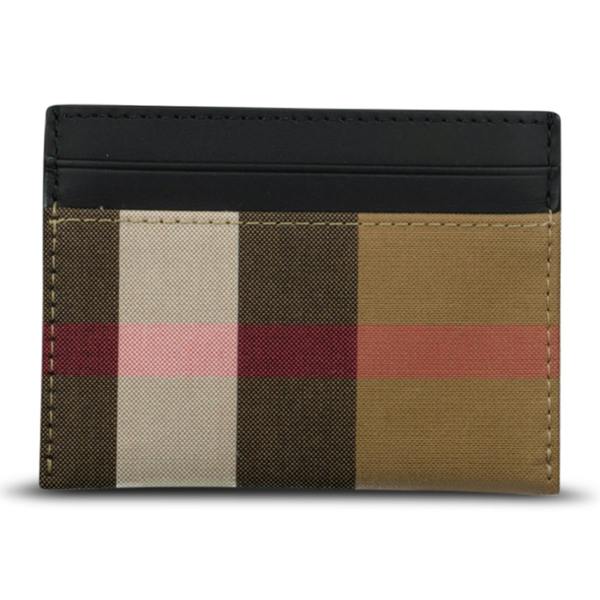 Burberry Sandon Check Card Holder Leather Black - chancefashionco