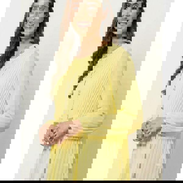 Blue Vanilla Long Sleeve Pleated Top