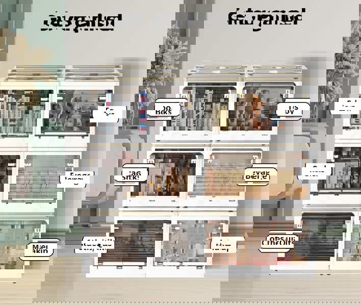 Levede 2x Folding Storage Container Stackable Plastic Clothes Toy Organizer Box