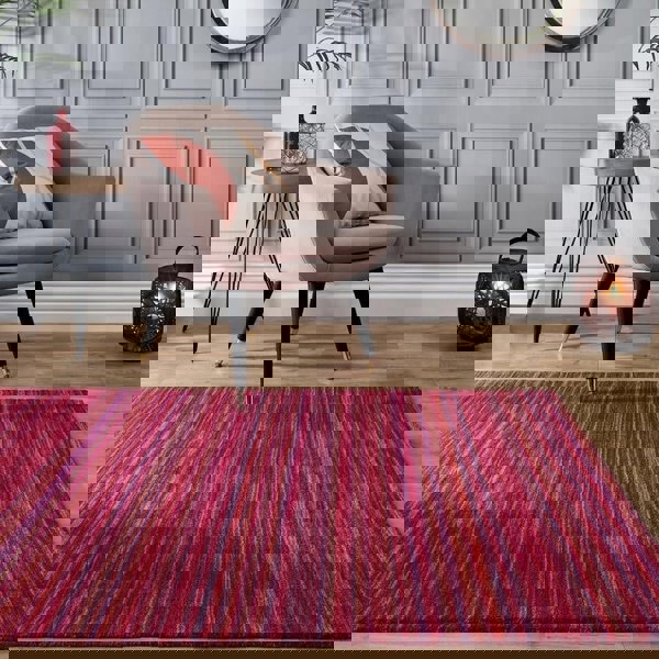 The Rugs Fine Striped Design Wool Rug - Quality Hand-Loomed