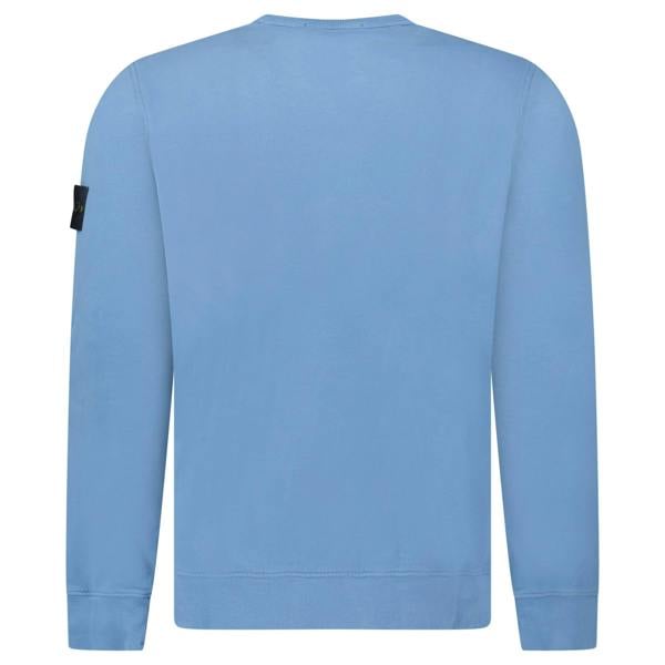 Stone Island Brushed Organic Cotton Sweatshirt Blue - chancefashionco