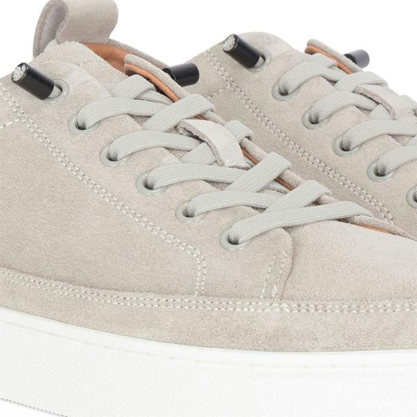 Justin Reess Mens Grey Suede Leather Trainers Sneakers - Josh