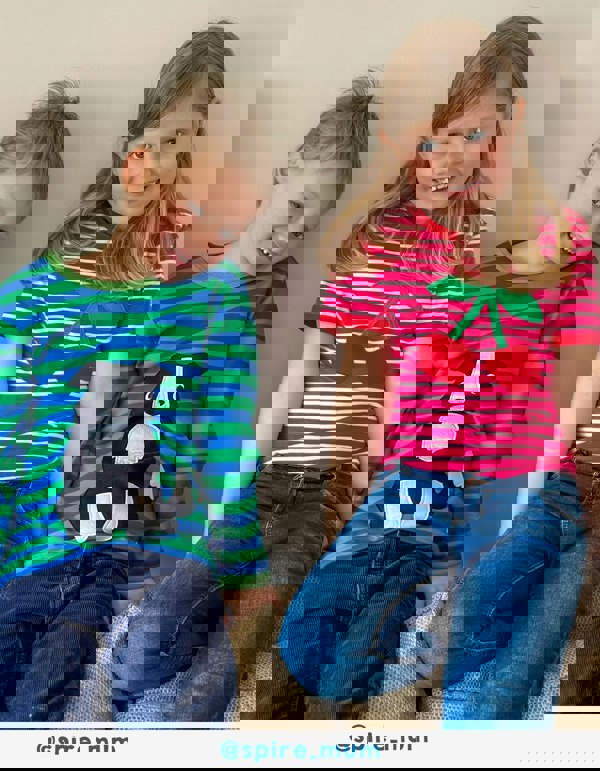 Organic Cherry Applique T-Shirt - Toby Tiger UK Retail