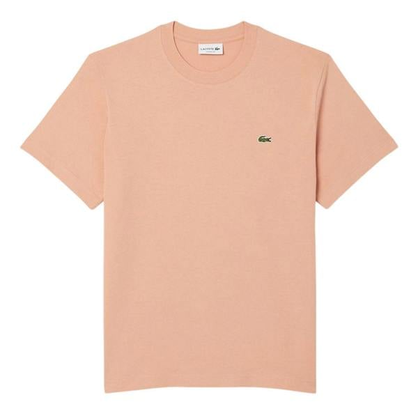 Lacoste Mens Embroidered Logo Cotton T-Shirt - Orange - 