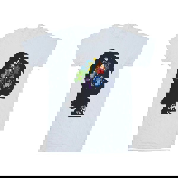 Disney Mens Inside Out Head Silhouette T-Shirt - White
