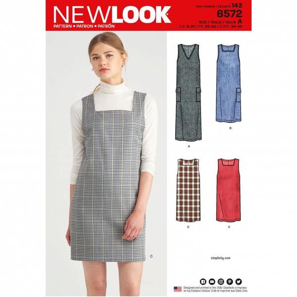 New Look Sewing Pattern 6572, Dresses for Women, A (8-10-12-14-16-18-20) - Intermediate