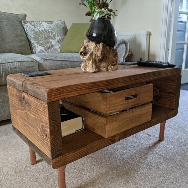 The Bespoke Carpentry Co TV Stand - Copper Legs