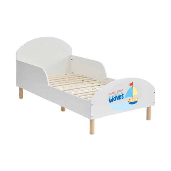 Liberty House Toys Kids White Toddler Bed – Make Some Waves
