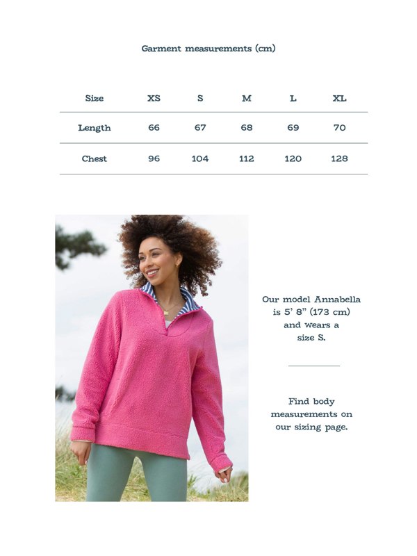 Kite Purbeck 1/4 Zip Teddy Fleece Blush