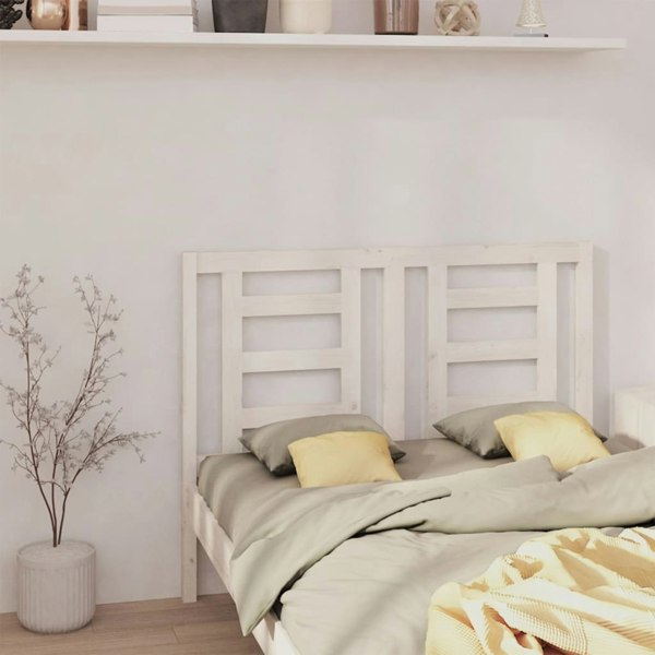 Berkfield Bed Headboard White 146x4x100 cm Solid Wood Pine