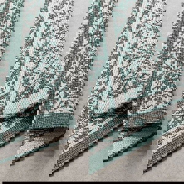 Meekly Indoor & Outdoor Reversible Green Rug