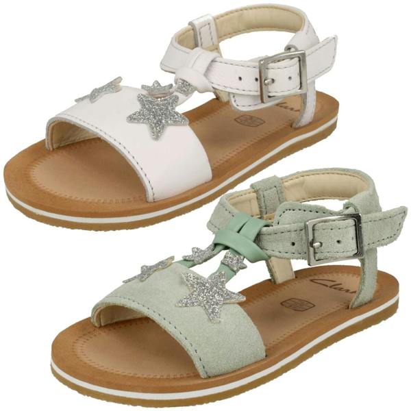 Clarks Girls Clarks Star Detailed Strappy Sandals Finch Summer T