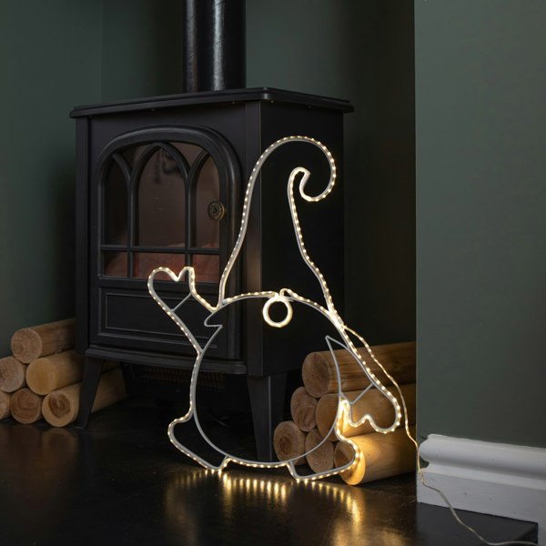 Samuel Alexander 46cm Light up Hanging Christmas Gonk Silhouette with 205 Warm White LEDs