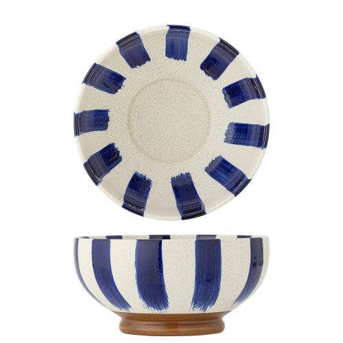 Love Frankie Cobalt & Bone XL Stoneware Serving Bowl