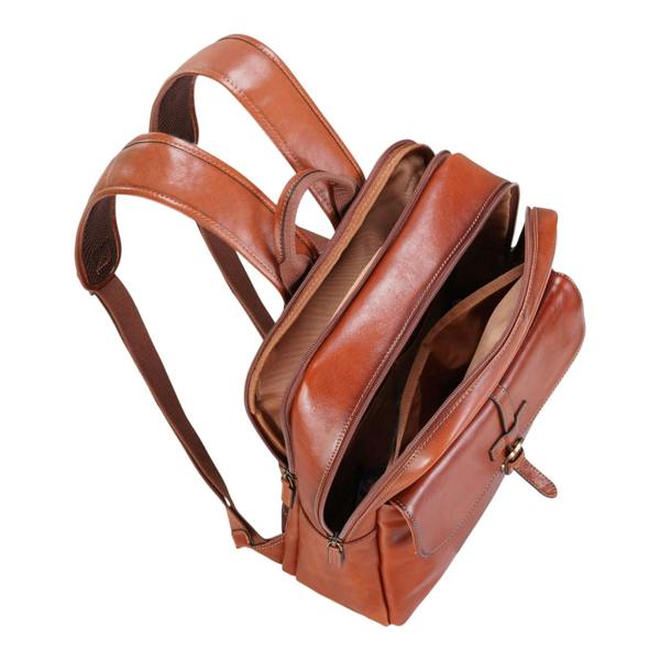 Infinity Leather Genuine Leather Vintage Laptop Backpack Travel Bag - Cove