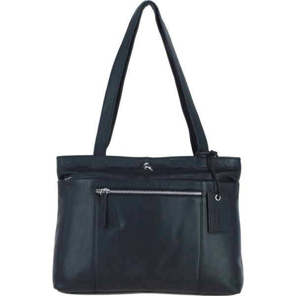 'Newport' Real Leather Multi-Pocket Shoulder Bag: newport