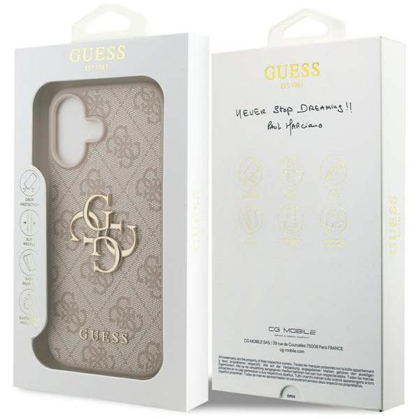 Guess 4G Big Logo Case for iPhone 17 6.3" Pink - GUHCP17S4GMGBPI